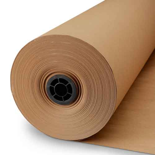 Uoffice Kraft Paper Roll 600'x24 50lb Strength Brown Shipping Paper
